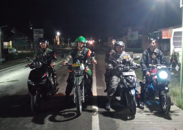 Kodim1313/Pohuwato Lakukan Patroli Gabungan Mandiri Jelang HUT TNI